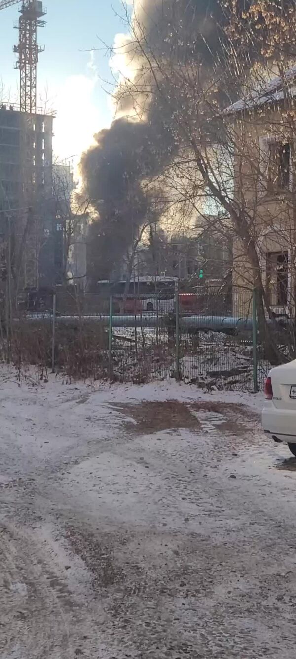 Пожар в Перми на стройке ЖК на Парковом
