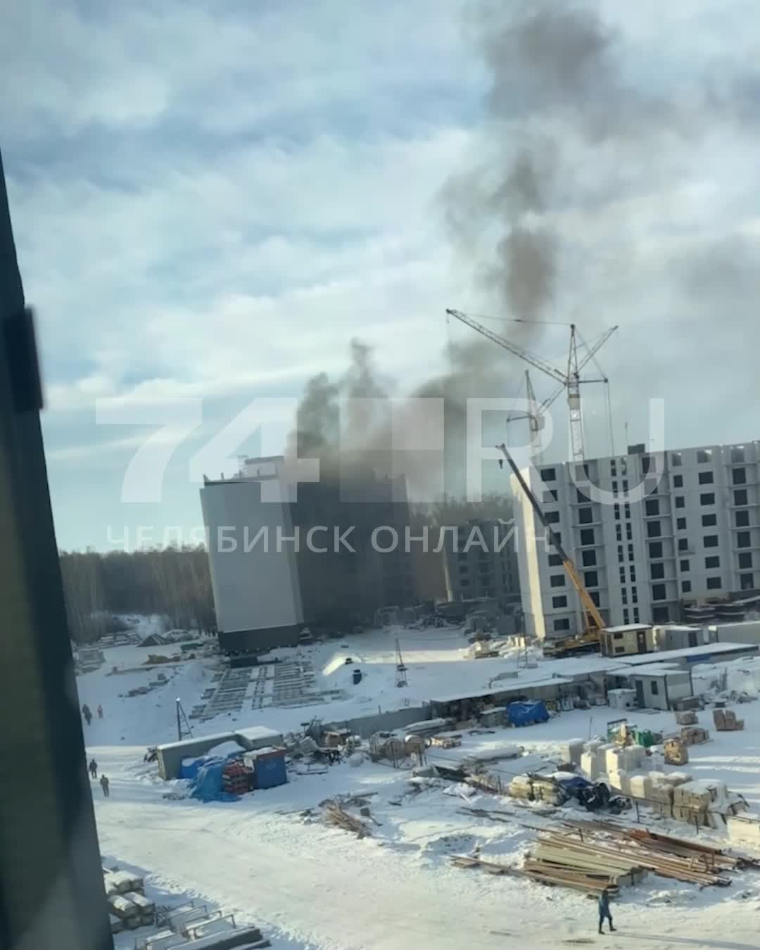 Пожар в «Парковом Премиум» произошел в строящемся доме: видео - 25 декабря  2023 - 74.ру