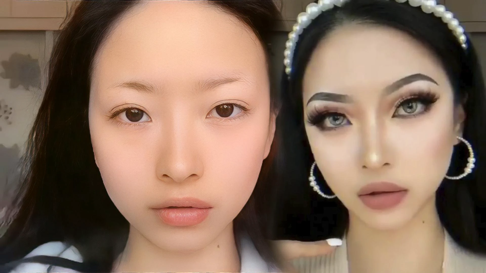 Молодая азиатка сделала макияж в стиле европейских женщин