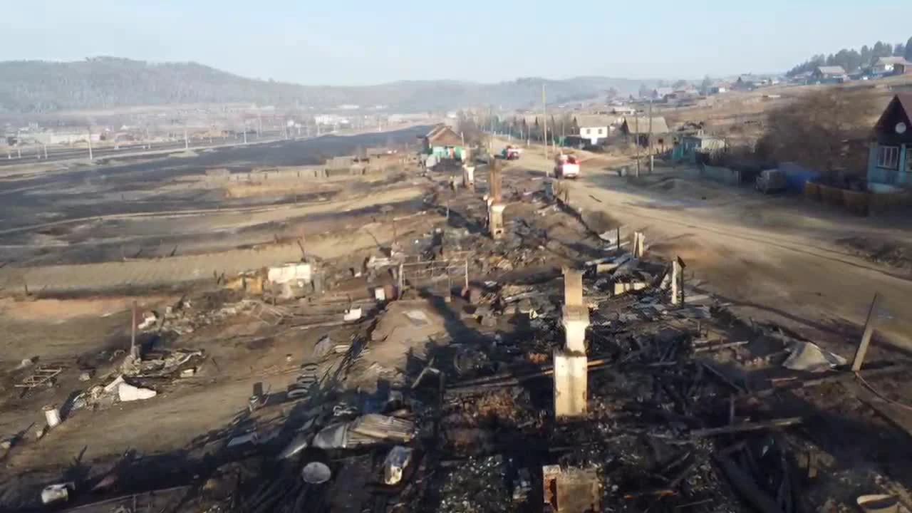 Последствия пожара в Баляге в Забайкалье — видео с высоты птичьего полета -  26 апреля 2023 - ЧИТА.ру