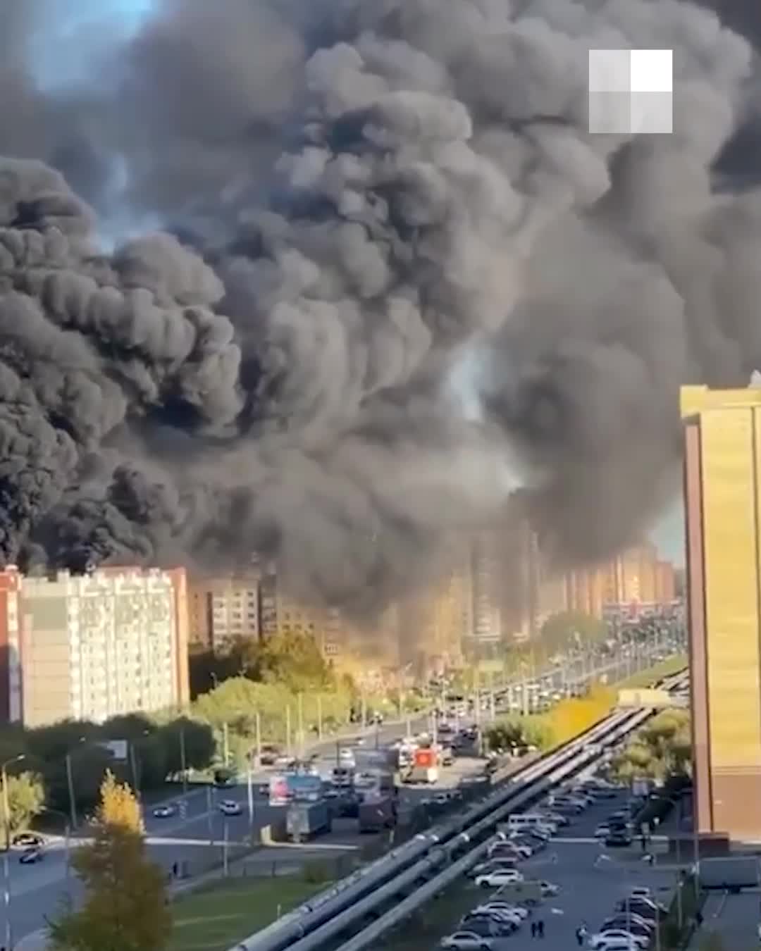 Что горит на Народной в Тюмени 30 сентября, пожар в Тюмени на Народной 10,  что горит в Тюмени, — 30 сентября 2021 года - 30 сентября 2021 - 72.ру