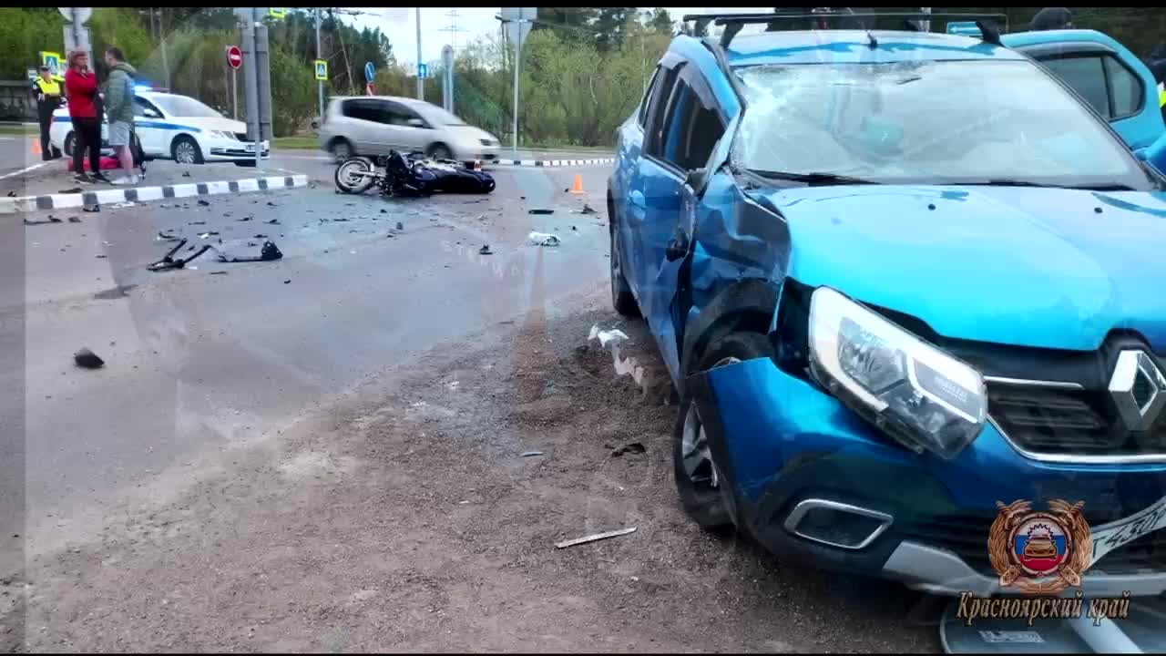 18-летний водитель «Рено» насмерть сбил мотоциклиста в Железногорске - 24  мая 2023 - НГС24.ру