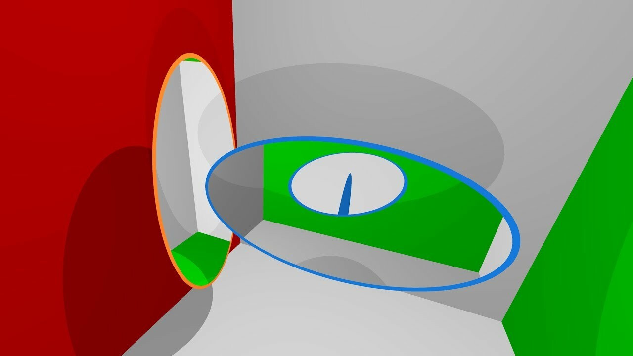 Что будет, если один портал перпендикулярно засунуть в другой портал (видео  симуляции) | MAXIM