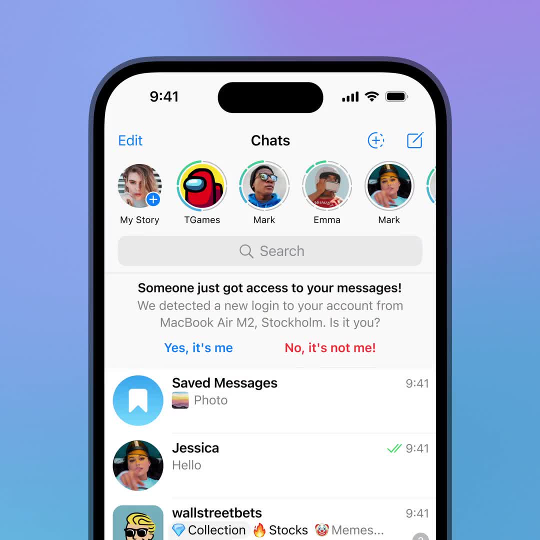 В Telegram появились истории от каналов и музыка в историях