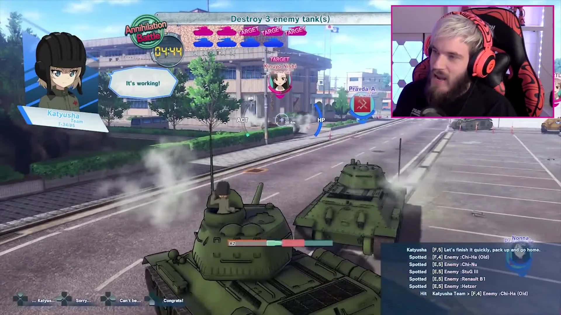 PewDiePie спел гимн Советского Союза в игре по Girls und Panzer. Получилось  не очень | Канобу