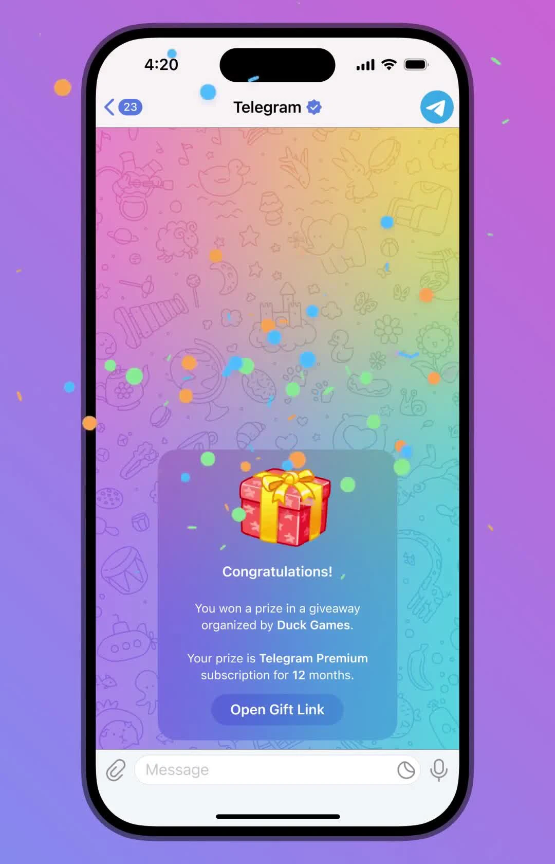 В каналах Telegram появились розыгрыши призов и бесплатная Premium-подписка