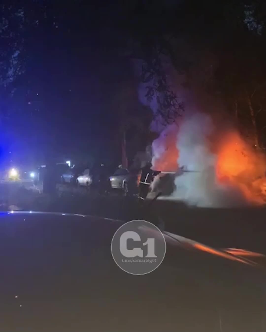 Появилось видео ночного пожара на Ташкентской в Кировском районе Самары -  19 июля 2023 - 63.ру