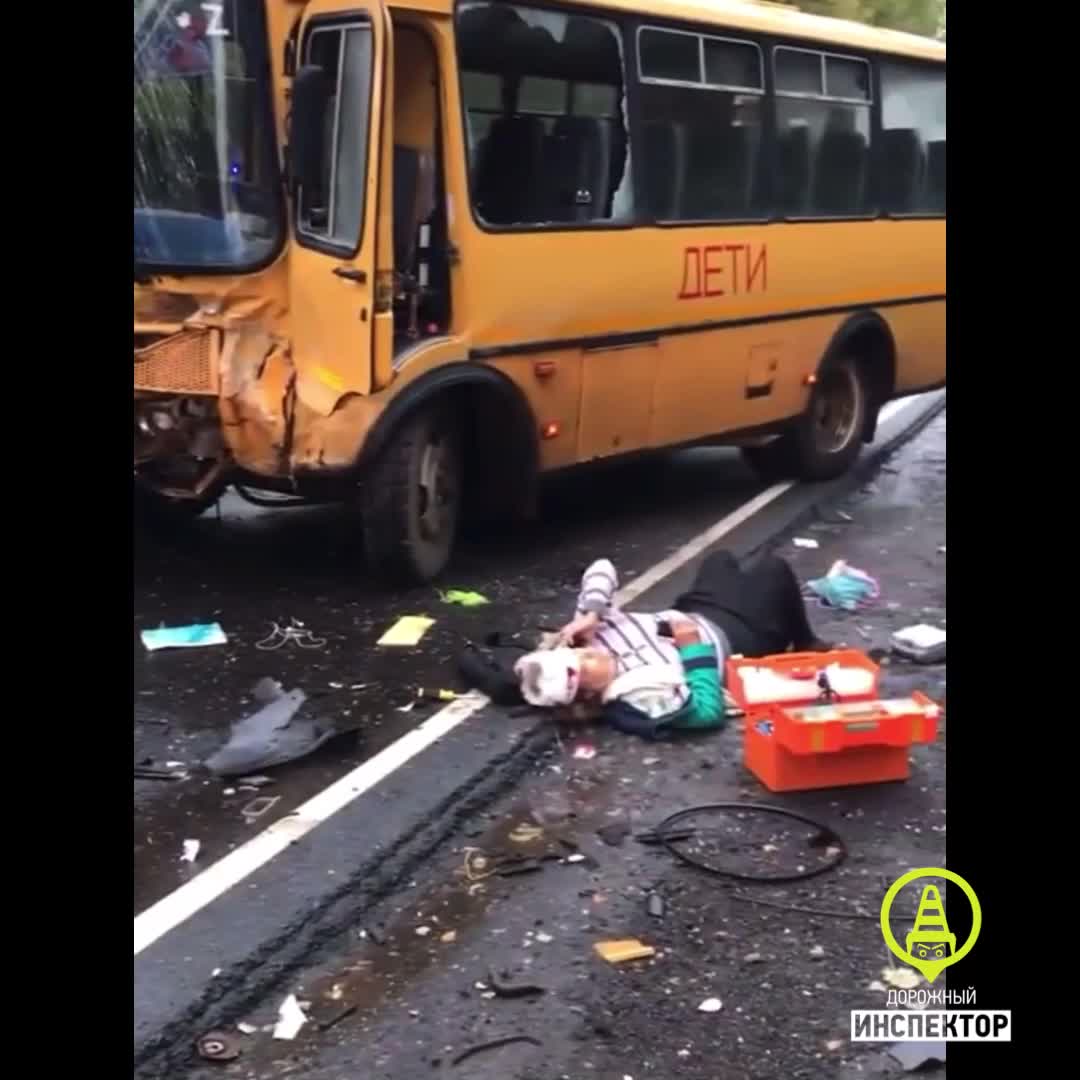 В Тосненском районе иномарка столкнулась со школьным автобусом. Пострадали  четверо детей и двое взрослых — Мегаполис