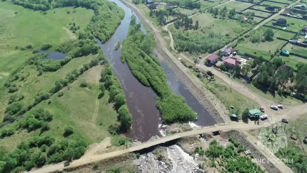 Вода поднялась в реке Читинка вблизи сёл Шишкино и Бургень Читинского  района - 15 июня 2024 - ЧИТА.ру