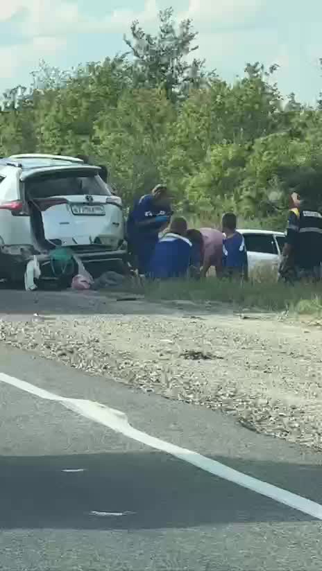 «Там очень много врачей было»: появилось видео первых минут после массовой аварии под Волгоградом