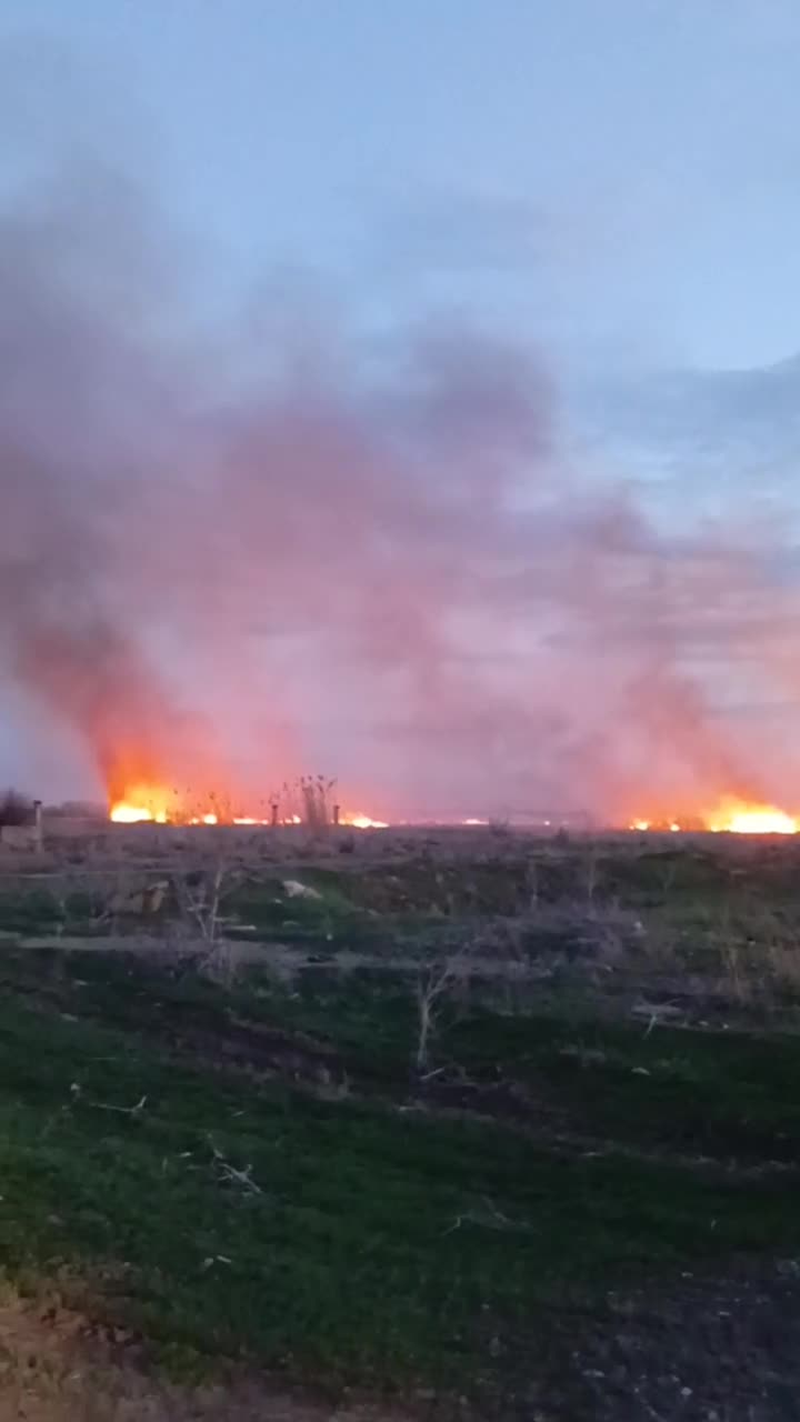 Жителей Волгограда напугали зарево и густой дым за Волгой - 6 апреля 2024 -  V1.ру