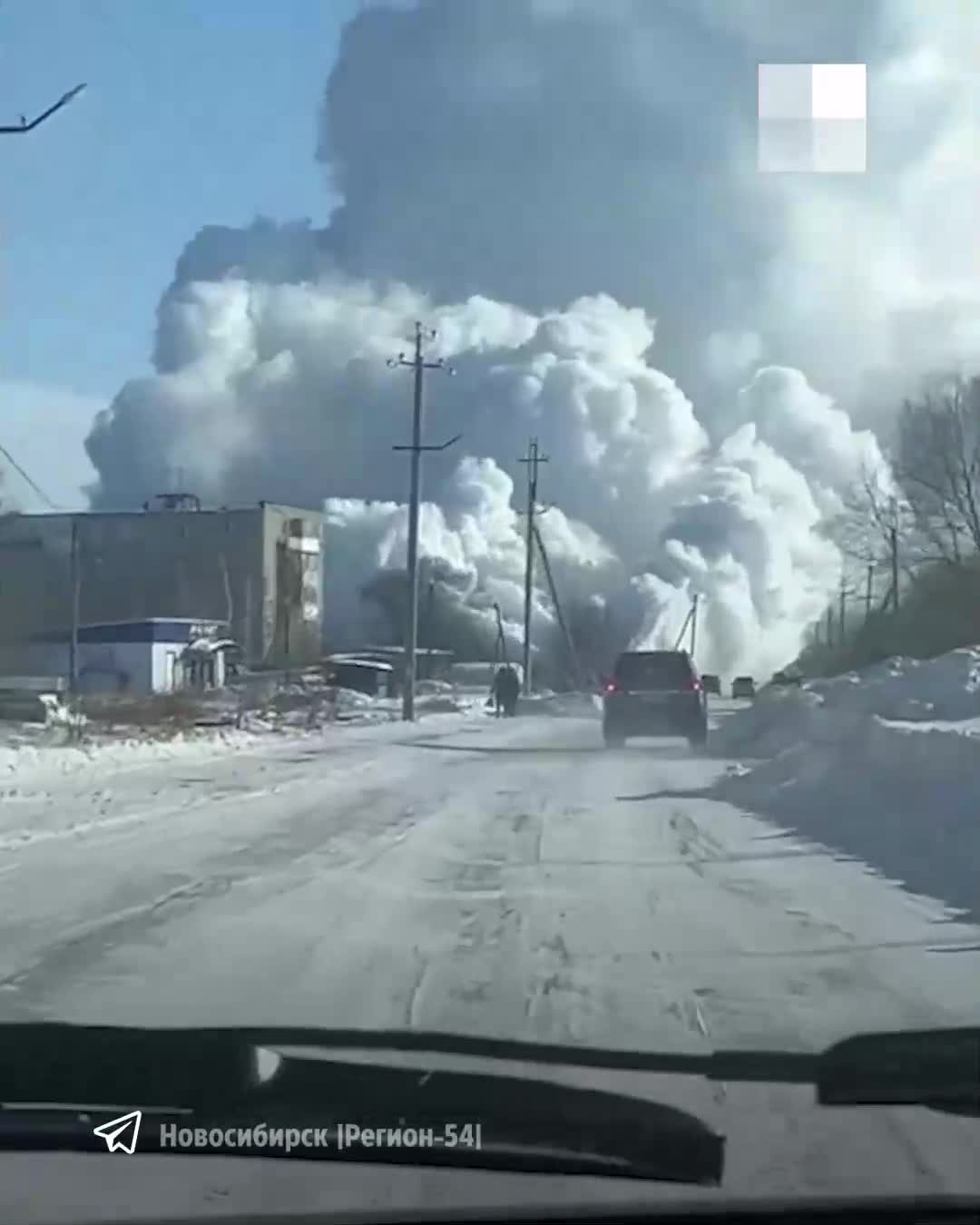 Под Новосибирском произошел мощный прорыв теплотрассы — видео - 15 февраля  2024 - НГС.ру