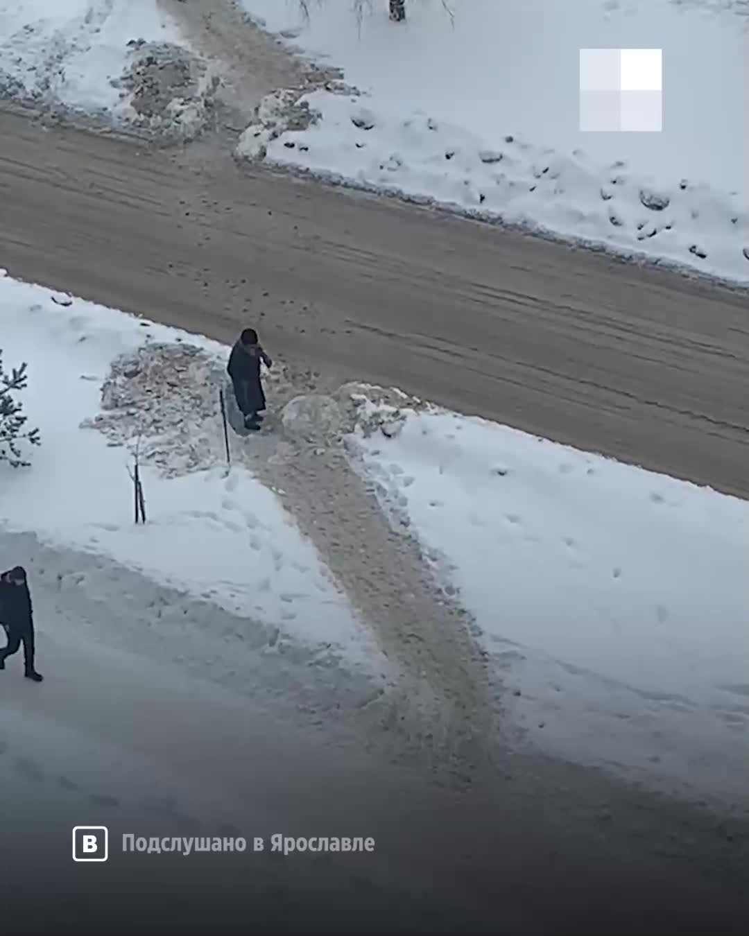 Скандальное видео: в Ярославле женщина, не дождавшись коммунальщиков, вышла  с ломом и лопатой чистить тротуары от снега и наледи | Новости Ярославля  76.RU - 3 февраля 2022 - 76.ру