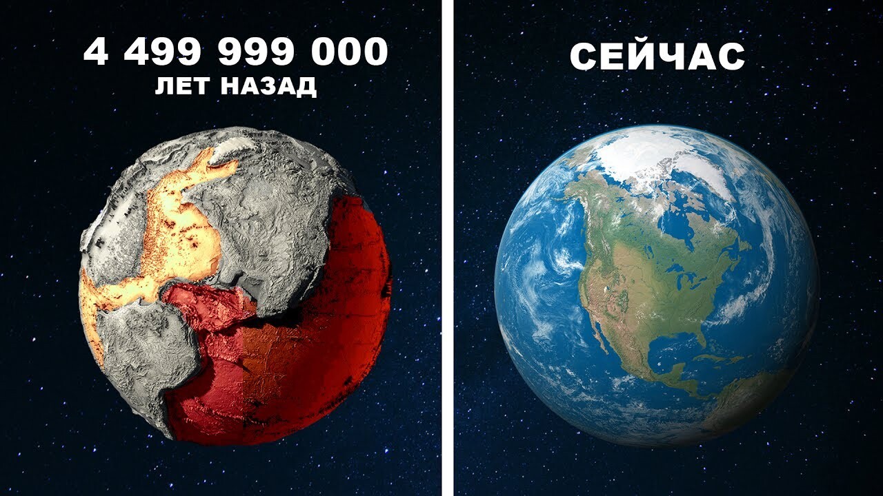 Планета Земля 4,499,999,000 лет назад: что происходило, когда наш мир  только родился