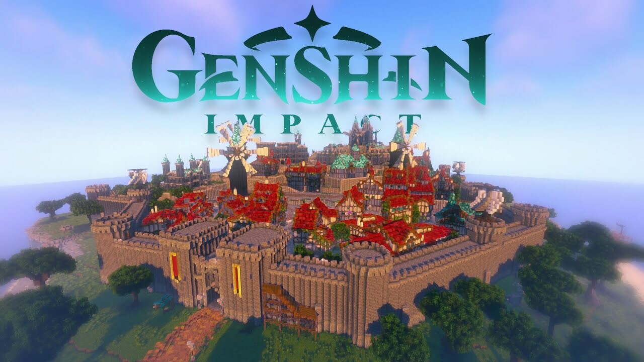 В Minecraft появилась практически точная копия Мондштадта из Genshin Impact  — Игромания