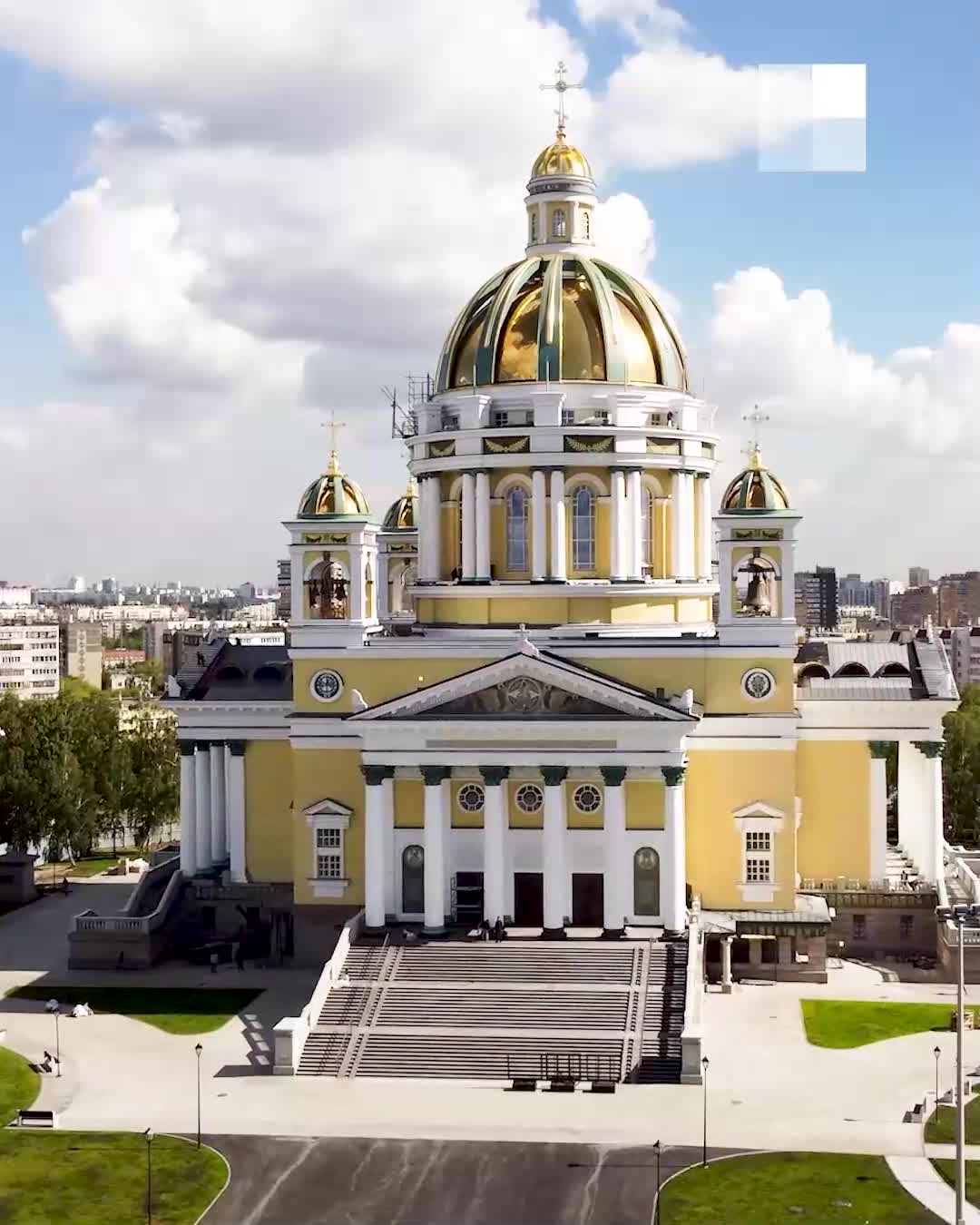 Церковь в селе Рыбниковском с высоты птичьего полёта (видео) — Ураловед