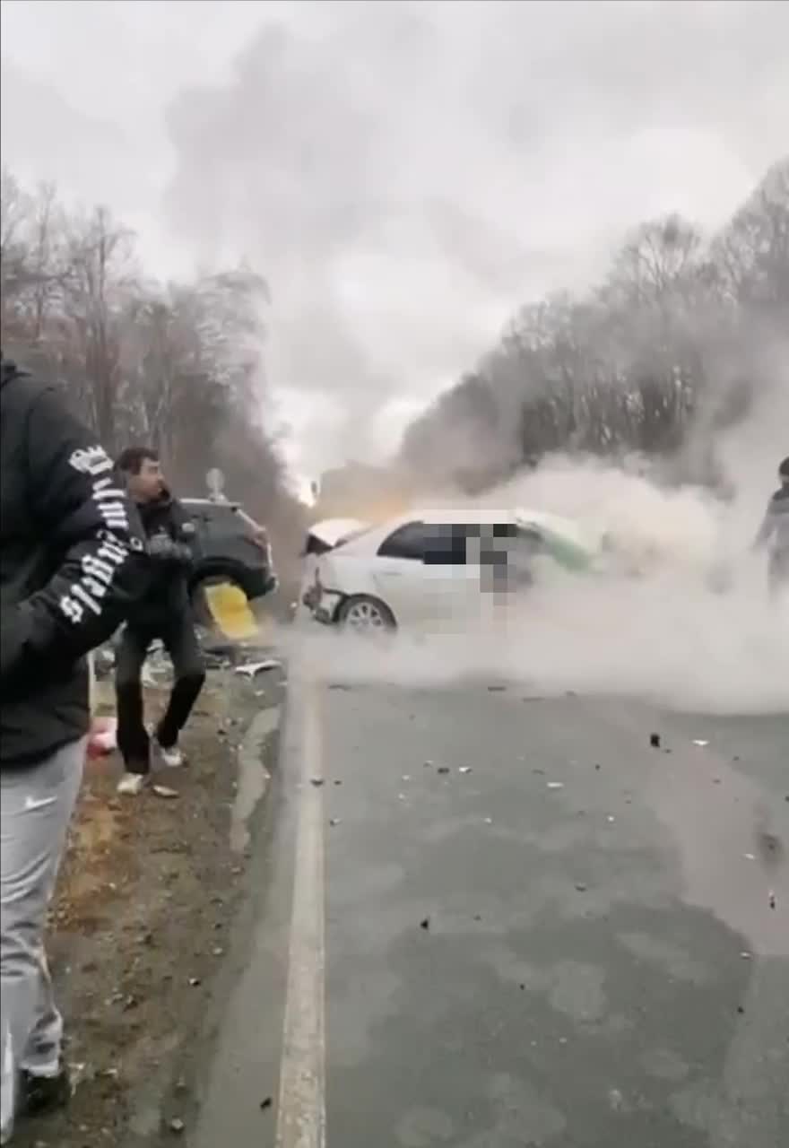 Смертельная авария на обледенелой трассе произошла в Приморье — видео - 9  ноября 2023 - ВЛАДИВОСТОК1.ру