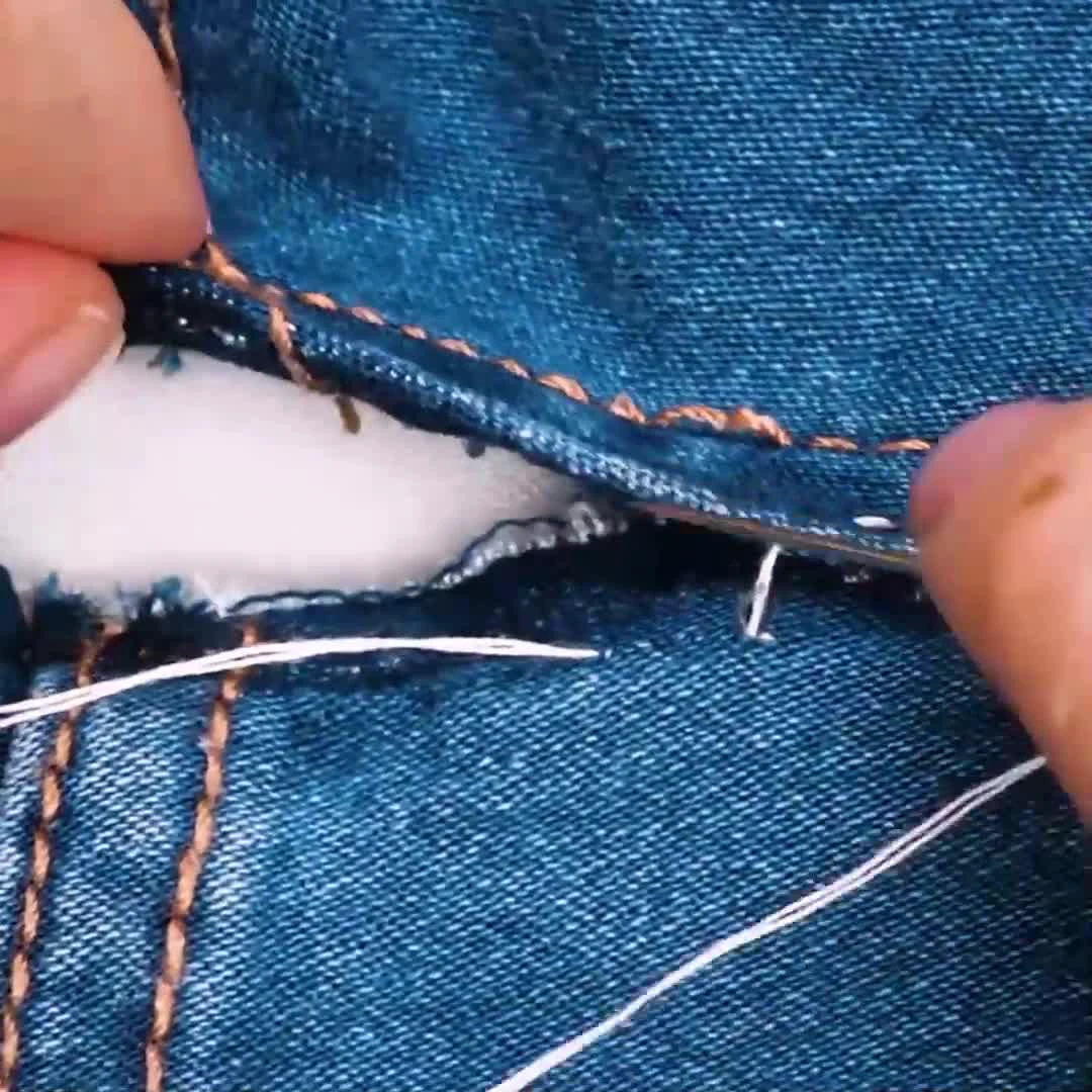 Учимся работе с вышивкой на джинсах своими руками со схемами