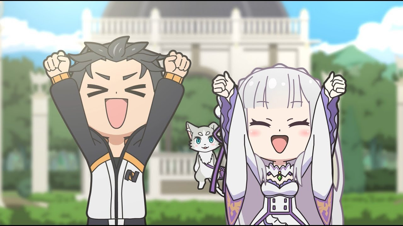 Вышел промо-ролик по Isekai Quartet с главными героями Re:Zero и KonoSuba |  Канобу